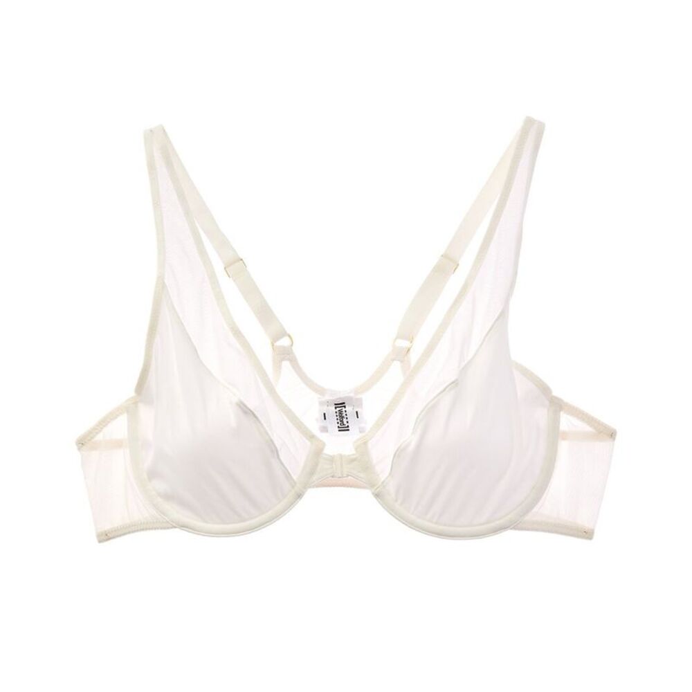 Wolford Womens  Sheer Opaque Front Close Plunge Bra